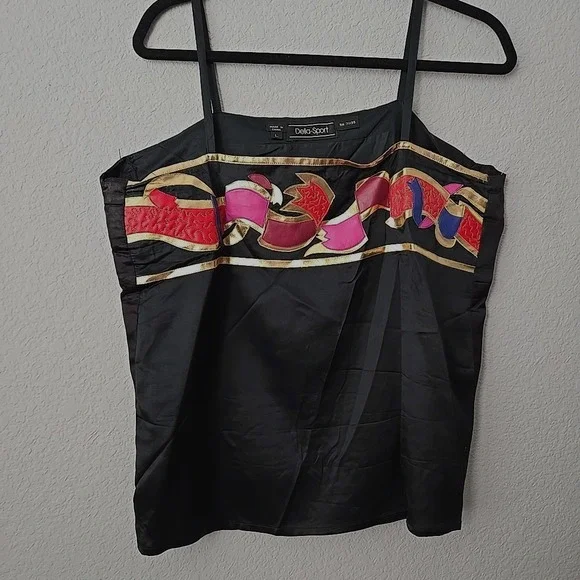 80s Silk Kimono Jacket & Top L Geisha Art To Wear 2pc RARE Colorful Della-Sport - Picture 8 of 12